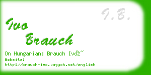 ivo brauch business card